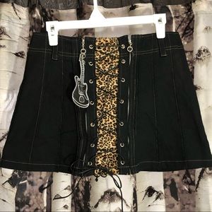 Kill Star Cheetah Corset Mini Skirt